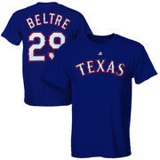 Adrian Beltre Texas Rangers Majestic Official Name and Number T-Shirt - Royal