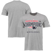 New England Patriots Nike Super Bowl XLIX Champions Trophy Collection Locker Room T-Shirt - Gray