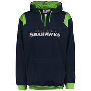Seattle Seahawks Majestic Big & Tall 1/4-Zip Pullover Hoodie - College Navy
