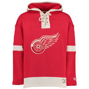 Detroit Red Wings Old Time Hockey Lacer Heavyweight Pullover Hoodie - Red