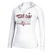 Texas A&M Aggies adidas Women's Collegiate Weathering Hooded Long Sleeve T-Shirt - White