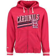 St. Louis Cardinals Mitchell & Ness Race to the Finish Full-Zip Hoodie - Red