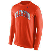 Clemson Tigers Nike Wordmark Long Sleeve T-Shirt - Orange  -