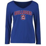 South Carolina State Bulldogs Women's Proud Mascot Long Sleeve T-Shirt - Blue
