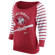 Cincinnati Reds Nike Women's Cooperstown Collection Gym Vintage Sweatshirt - Red