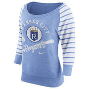 Kansas City Royals Nike Women's Cooperstown Collection Gym Vintage Sweatshirt - Light Blue