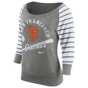 San Francisco Giants Nike Women's Cooperstown Collection Gym Vintage Sweatshirt - Gray