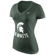 Michigan State Spartans Nike Women's Local Tri-Blend V-Neck T-Shirt - Green