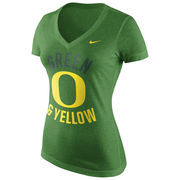 Oregon Ducks Nike Women's Local Tri-Blend V-Neck T-Shirt - Green