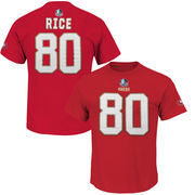 Jerry Rice San Francisco 49ers Majestic Hall of Fame Eligible Receiver II Big & Tall Name & Number T-Shirt - Scarlet