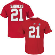Deion Sanders San Francisco 49ers Majestic Hall of Fame Eligible Receiver II Big & Tall Name & Number T-Shirt - Scarlet