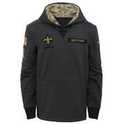 New Orleans Saints Nike Youth Salute to Service Performance Pullover Hoodie - Charcoal