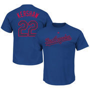 Clayton Kershaw Los Angeles Dodgers Majestic Stars & Stripes Name and Number T-Shirt - Royal