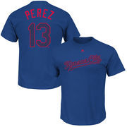 Salvador Perez Kansas City Royals Majestic Stars & Stripes Name and Number T-Shirt - Royal
