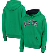 Notre Dame Fighting Irish Stadium Athletic Women's Arch Name Pullover Hoodie - Green