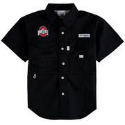 Ohio State Buckeyes Columbia Youth Bonehead Fishing T-Shirt - Black