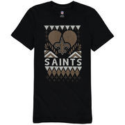 New Orleans Saints Girl's Youth Candy Cane Love T-Shirt - Black