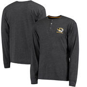 Missouri Tigers Colosseum Fahrenheit Long Sleeve Henley T-Shirt - Heathered Black