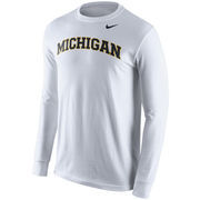 Michigan Wolverines Nike Wordmark Long Sleeve T-Shirt - White