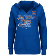 New York Mets Majestic Women's Plus Size Goals Achieve Dreams Pullover Hoodie - Royal