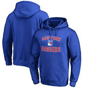 New York Rangers Fanatics Branded Victory Arch Fleece Pullover Hoodie - Blue