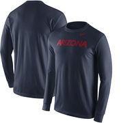 Arizona Wildcats Nike Wordmark Long Sleeve T-Shirt - Navy -