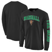 Marshall Thundering Herd Fanatics Branded Distressed Arch Over Logo Long Sleeve Hit T-Shirt - Black