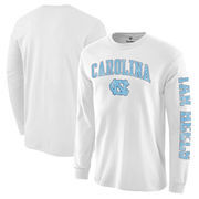 North Carolina Tar Heels Fanatics Branded Distressed Arch Over Logo Long Sleeve Hit T-Shirt - White