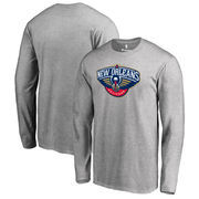 New Orleans Pelicans Fanatics Branded Primary Logo Long Sleeve T-Shirt - Heather Gray