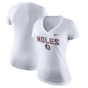 Florida State Seminoles Nike Women's Phrase Tri-Blend V-Neck T-Shirt - White