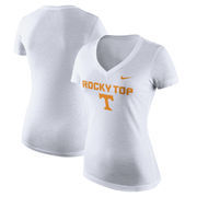 Tennessee Volunteers Nike Women's Phrase Tri-Blend V-Neck T-Shirt - White