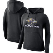 Baltimore Ravens Nike Women's Club Tri-Blend Pullover Hoodie - Black