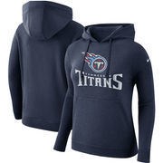 Tennessee Titans Nike Women's Club Tri-Blend Pullover Hoodie - Navy