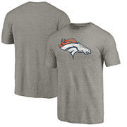 Denver Broncos NFL Pro Line by Fanatics Branded Primary Logo Tri-Blend T-Shirt - Gray