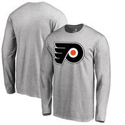 Philadelphia Flyers Fanatics Branded Primary Logo Long Sleeve T-Shirt - Heathered Gray