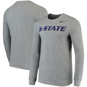 Kansas State Wildcats Nike Wordmark Long Sleeve T-Shirt - Gray