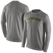Michigan State Spartans Nike Wordmark Long Sleeve T-Shirt - Anthracite