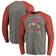 Alabama Crimson Tide Fanatics Branded College Football Playoff 2016 Peach Bowl Bound Prime Long Sleeve Raglan T-Shirt - Heather 