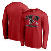 Atlanta Falcons NFL Pro Line by Fanatics Branded Super Bowl LI Bound Go Long Sleeve T-Shirt - Red