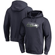 Seattle Seahawks NFL Pro Line by Fanatics Branded Gradient Logo Pullover Hoodie - College Navy