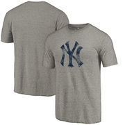 New York Yankees Fanatics Branded Team Tri-Blend T-Shirt - Heathered Gray