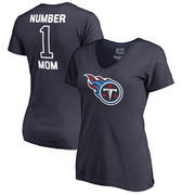 Tennessee Titans NFL Pro Line by Fanatics Branded Women's Plus Sizes Number One Mom T-Shirt - Navy