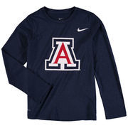Arizona Wildcats Nike Youth Legend Logo Long Sleeve Performance T-Shirt - Heathered Navy