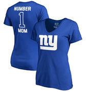 New York Giants NFL Pro Line by Fanatics Branded Women's Plus Sizes Number One Mom T-Shirt - Royal