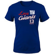 Odell Beckham Jr New York Giants Girls Preschool Glitter Live Love Team Player Name & Number T-Shirt - Royal