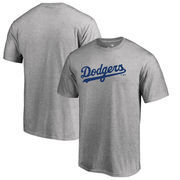 Los Angeles Dodgers Fanatics Branded Team Wordmark T-Shirt - Heathered Gray
