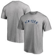 New York Yankees Fanatics Branded Team Wordmark T-Shirt - Heathered Gray