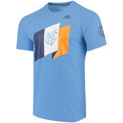 New York City FC adidas Ultimate Jersey Hook climalite T-Shirt - Light Blue