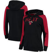 Miami Heat Fanatics Branded Women's Iconic Fleece Hoodie - Black/Red
