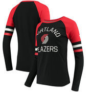 Portland Trail Blazers Fanatics Branded Women's Iconic Long Sleeve T-Shirt - Black/Red